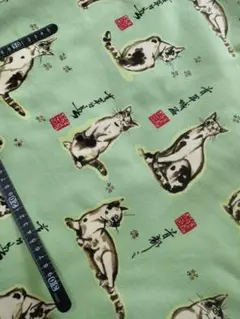 110×50ｃｍ　アレキサンダーヘンリー　フランネル　USAコットン　　猫柄