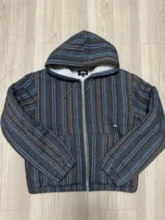 H53 XL ステューシー ボア ブルゾン グレー オレンジ メンズ H53 XL ステューシー ボア ブルゾン グレー オレンジ メンズ H53