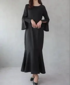 CENEA フレアスリーブ マーメイドワンピース　定価7999円