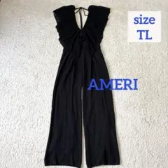 AMERI 25SS MEDI RUFFLE KNIT ROMPERS 黒 TLのサムネイル