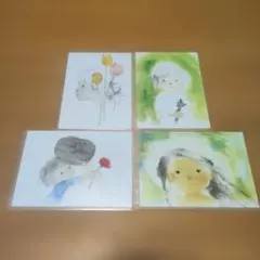いわさきちひろ ポストカード 4枚セット