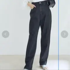 Vis 【vis-a-vis】ツイル&デニムストレートパンツ S