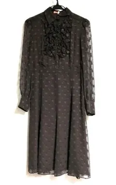 SunaUna ブラウン フリル付きワンピース