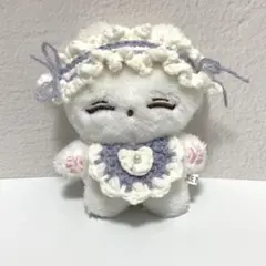 ぬい服 よだれかけ スタイ ヘッドドレス 10cm 紫