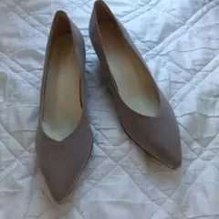 ESPERANZA グレー ポインテッドトゥ ウェッジヒール