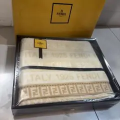 FENDI フェンディ コットンフラノシーツ ロゴ シーツ コットン 未使用
