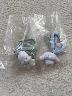 サンリオカラフルカラビナマスコットチャーム　ポチャッコ　シナモン2点セット