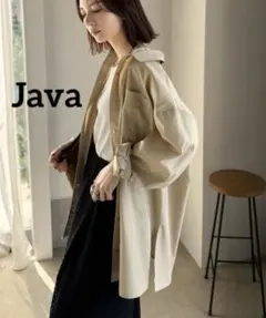 の*こ様 k0593 Java 胸ポケットつきサイドスリットビックシャツ ベージのサムネイル