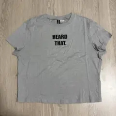 H&M 半袖Tシャツ ロゴ S グレーのサムネイル