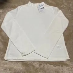 ハイネック 長袖カットソー ホワイトカラー M