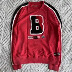 ブラックピラミッド トレーナー スウェット レッド メンズ XL 刺繍ロゴ