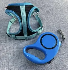 犬用リード & ハーネスセット　ブルー