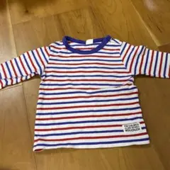 MOUJONION 赤青ストライプ Tシャツ 95cm
