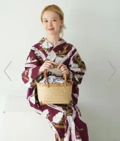 Eaphi botanical motif yukata 浴衣 新品 タグ付き - メルカリ
