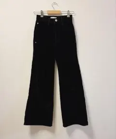 マウジー MOUSSY VELVET LONG LEG フレア ネイビー NVY - メルカリ