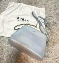 美品❣️FURLA ショルダーバッグ ライトブルー　フルラのサムネイル
