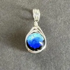 WP354S ホタルガラス とんぼ玉 ペンダントトップ 蓄光 タケトミマリン