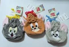 トムとジェリー ぬいぐるみ巾着ポーチ　トム&ジェリー&タフィー３点セット