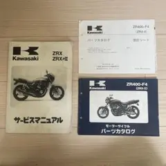 Kawasaki ZRX ZRX-II サービスマニュアルとパーツカタログ