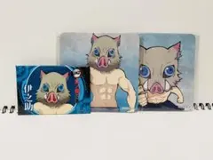 鬼滅の刃　太秦映画村　伊之助　缶バッジ　コースター