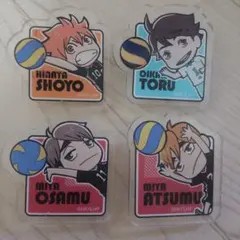 ハイキュー!!アクリルクリップ 日向翔陽 及川徹 宮侑 宮治 4個セット