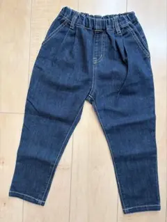 ダークブルーのウエストゴム長ズボン