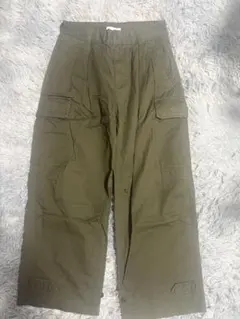 セミワイドストレートタックカーゴパンツ オリーブ WYMのサムネイル