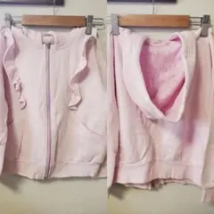 メゾピアノ　フリル付きパーカー　130センチ