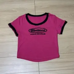 レディース 半袖Tシャツ　ピンク　y2k ギャル 平成
