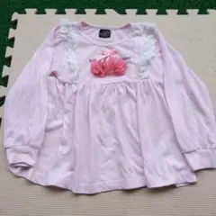 Dolly Ribbon ピンク 長袖カットソー 120