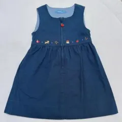 【最終値下げ】ファミリア ネイビー ワンピース 100cm