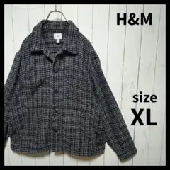【H&M】 ツイードジャケット　ウールブレンド　肉厚　CPO　F380のサムネイル