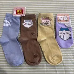 ㉖4足、新品タグ付き♡ハチワレ、モモンガ、カニさん♡19~24cm、靴下
