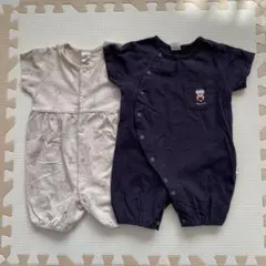 Cottoli コトリ ベビー ロンパース 2枚セット 50-60
