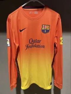 希少 メッシ ＃10 FCバルセロナ バルサ 長袖 ユニフォーム 緑 ウェア