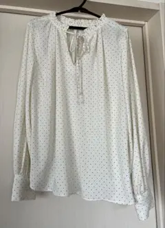 earth music & ecology ドット柄ブラウス