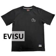 希少✨ evisu エヴィス Tシャツ 半袖 黒 ワンポイント 刺繍ロゴ Y2K