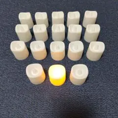 LEDキャンドル 18個セット 白