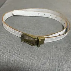 革製ホワイトベルト