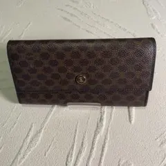 セリーヌ 二つ折り長財布 マカダム柄PVC ヴィンテージ CELINE