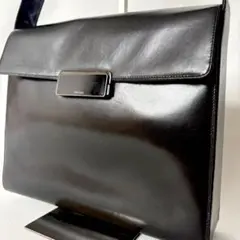 プラダ レザー ロゴ ワンショルダー ハンド バッグ ブラック