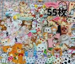✱にゃんと言っても猫が好き❣猫まみれセット✱55枚✱ハンドメイド布シール✱