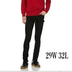 メンズ　ジーンズ スキニーフィット ストレッチ　デニム　ブラック M