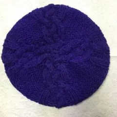 AZUL ニットベレー帽　青紫