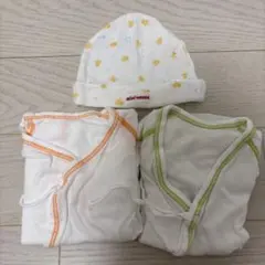 ミキハウス ベビー帽子短肌着セット 50cm