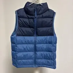 UNIQLO キッズ ダウンベスト 120 ネイビー・ブルー