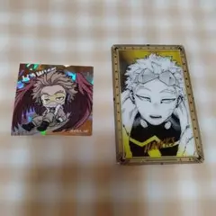 ヒロアカ 原画展 箔押しクリアカードコレクションとホークスシ―ル