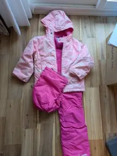 コロンビア Columbia 子ども用 ピンクスキーウェアセット