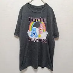 ❤美品 ケアベア キャラクター Ｔシャツ クルーネック 半袖 Ｌ 濃灰 綿のサムネイル