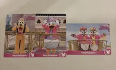 ミニーのファンダーランド コレクションカード プルート　チップとデール　ドナルド